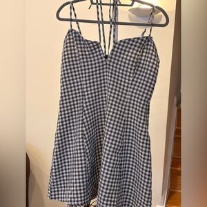 Cotton On size large Black and White Gingham Dress